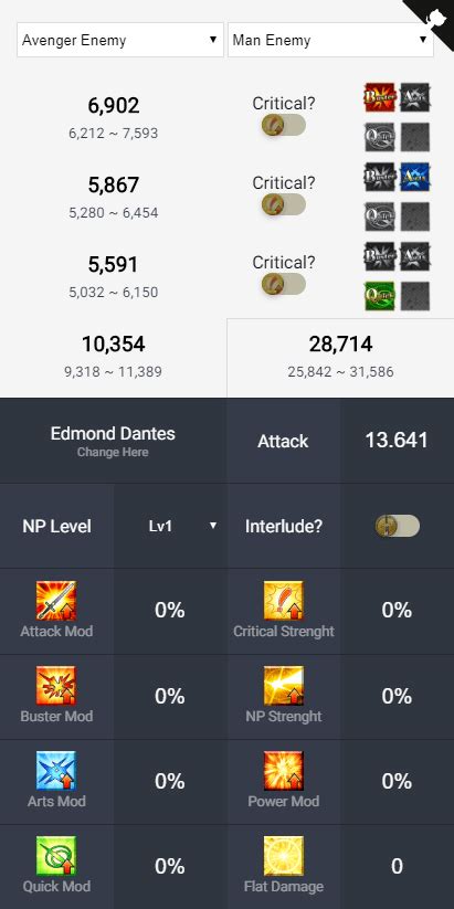 fgo damage calculator.